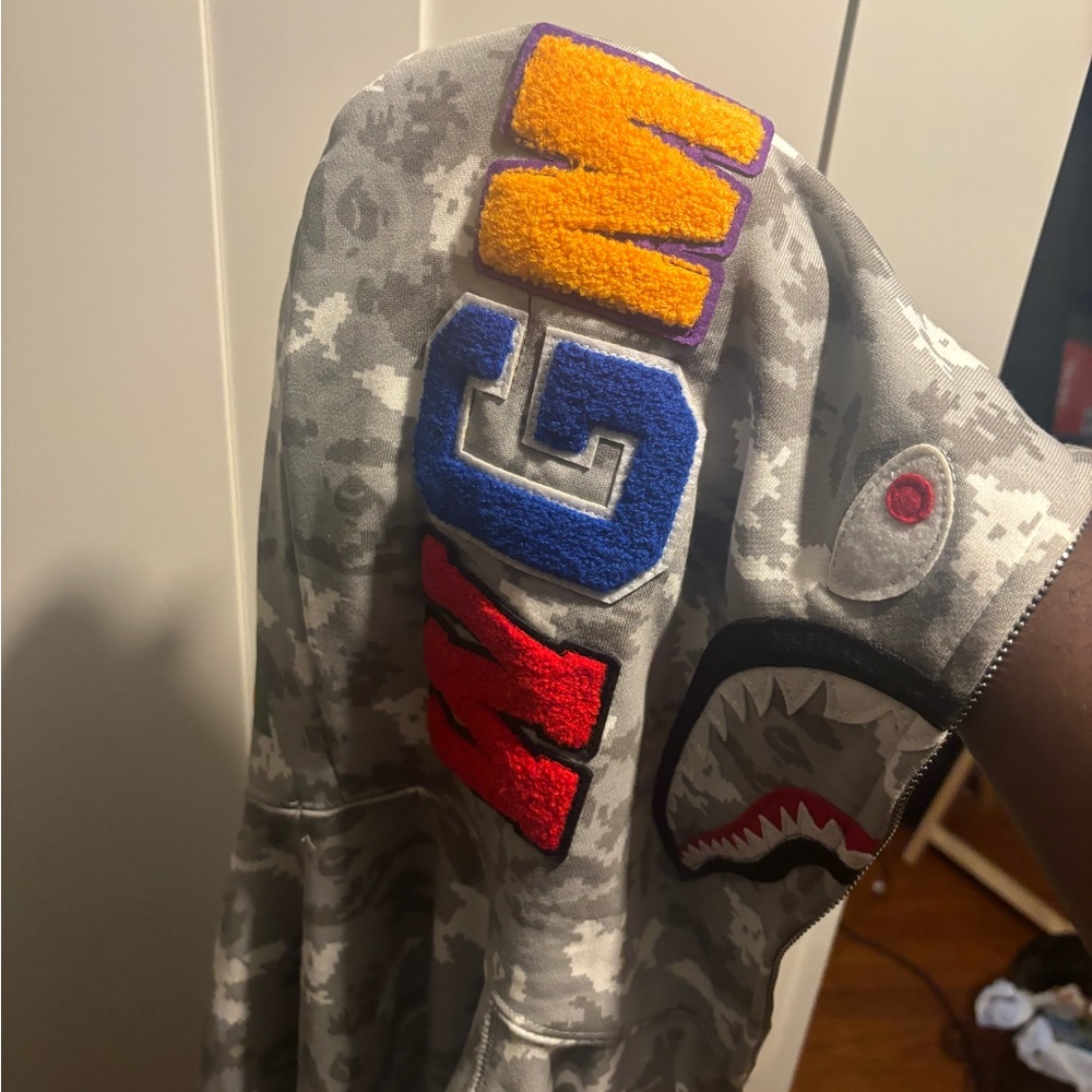 Gray camo bape